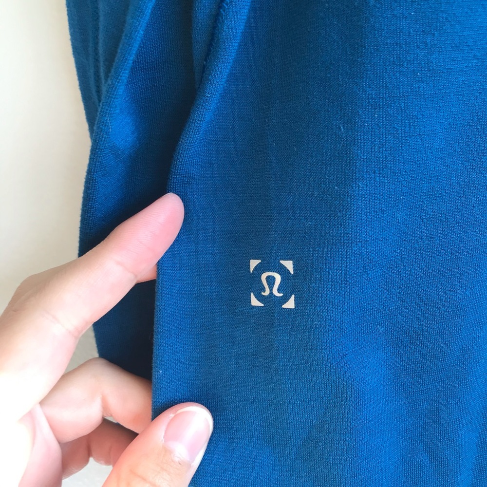 LULULEMON blue long sleeve shirt lightweight tee - Picture 4 of 5